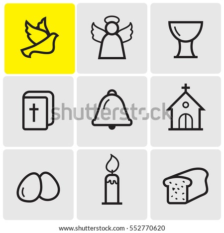 Religion line icons