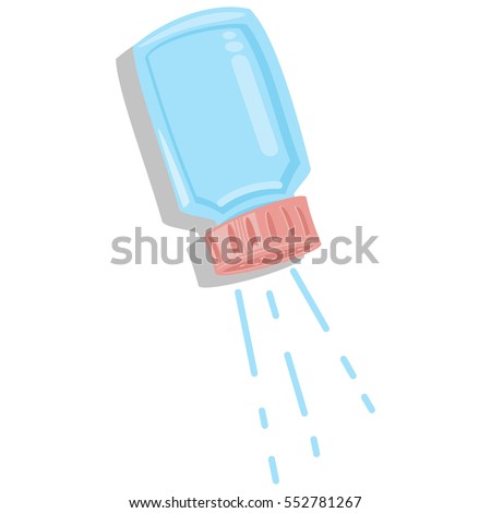 Talcum powder for baby. Vector cartoon illustration isolated on white background.