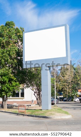 blank billboard near road