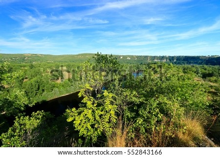 View of the belvedere of Copeyre , Dordogne , France 