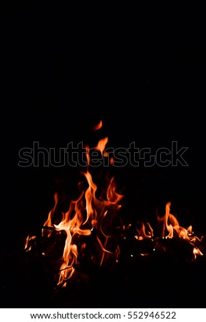 Bonfire in a night