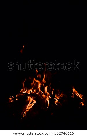 Bonfire in a night