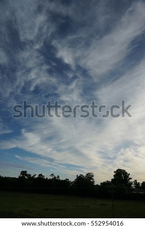 Clouds over a field 