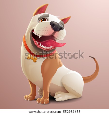 Happy dog illustration