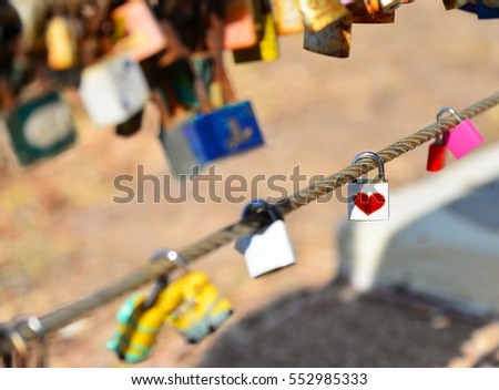 Lock of love for Valentine's Day.