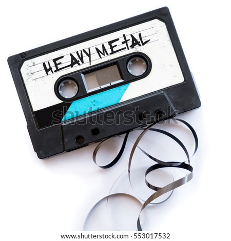 heavy metal musical genre audio tape label text