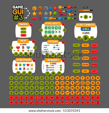 Game GUI #3 Royalty-Free Stock Photo #553031041