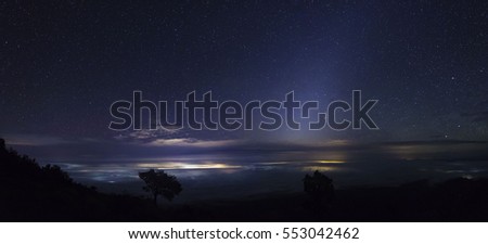Night Landscape of Doi Nork at Doi Luang National Park, Phayao (Thailand)
