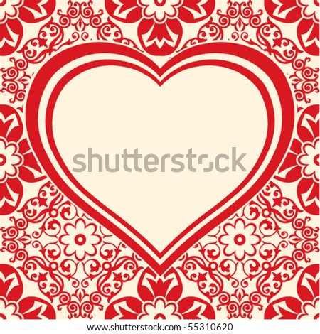decorative heart, vector design elements