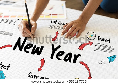 New Year Plan Goals Concept