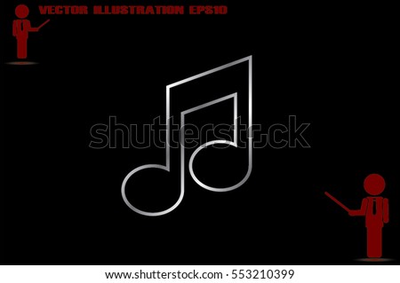 Music Note Icon Vector.