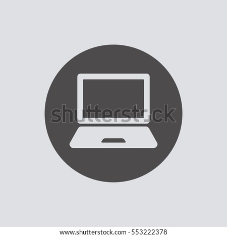laptop  icon,vector. Flat design.