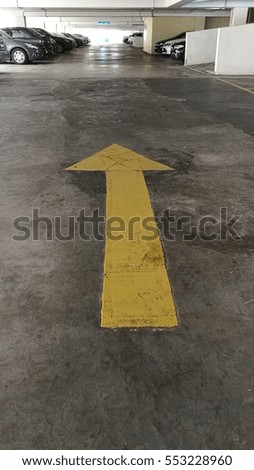 Go Straight, Basement sign in yellow
