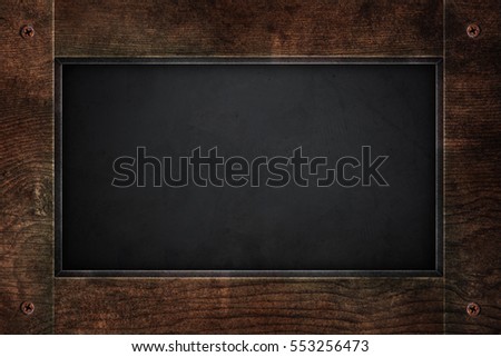 wooden frame blackboard, menu board backgrounds
