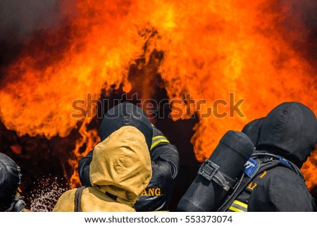 Firefighters training .fireman