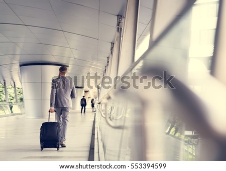Businessmen Luggage Business Trip Travel Royalty-Free Stock Photo #553394599