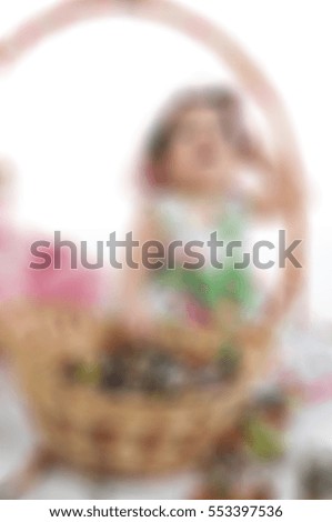Kids studio photoshoot theme creative abstract blur background with bokeh effect