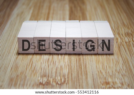 Design Word In Wooden Cube Stamp
