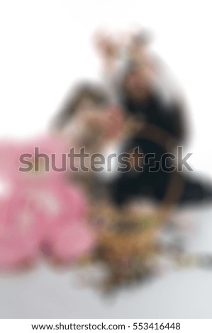 Kids studio photoshoot theme creative abstract blur background with bokeh effect