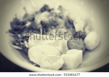 Picture blurred  for background abstract and can be illustration to article of noodles