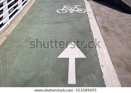 Bike Lane Sign in Urban Setting