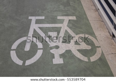 Bike Lane Sign in Urban Setting