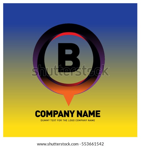 B letter colorful logo in the circle. Vector design template elements for your application or company identity.