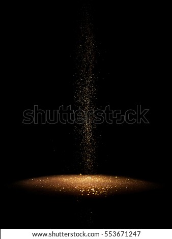 The gold glitter which lies thick on the ground Royalty-Free Stock Photo #553671247