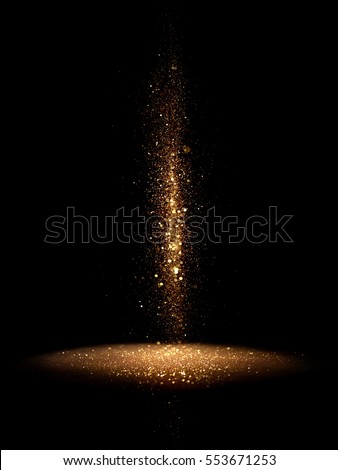 The gold glitter which lies thick on the ground Royalty-Free Stock Photo #553671253