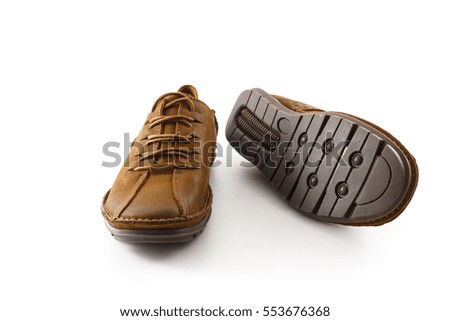 Men shoes over white background