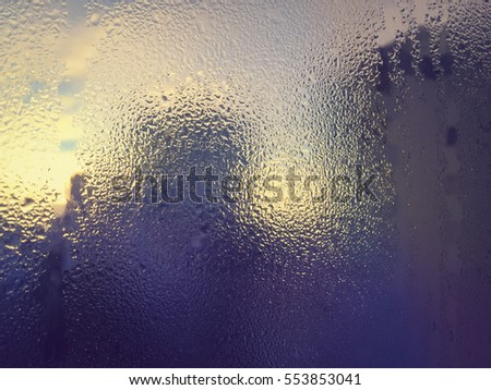 Blurry abstract blurry condensation window background