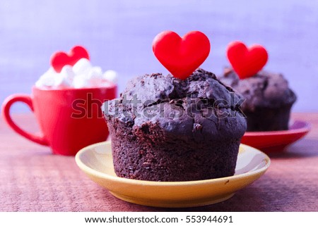 Valentine's Day cupcake hearts