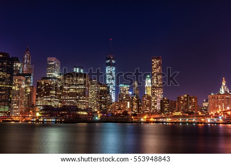 NYC at Night. Long Exposure. New york. USA