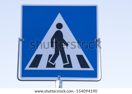 traffic sign pedestrian crossing Norway