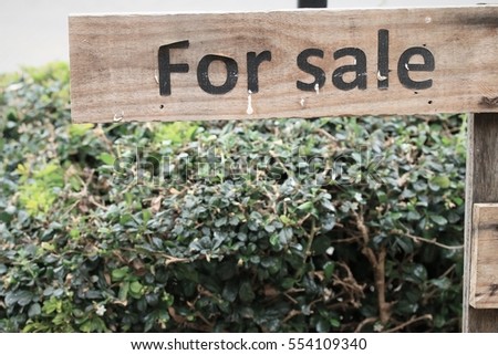 Wooden sign for sale