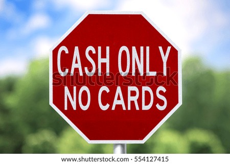Creative Sign - Cash Only No Cards