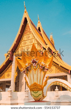 Temple Buddhist art in Thailand and Laos.
