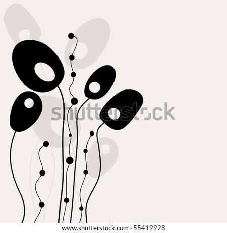 vector background with flowers.