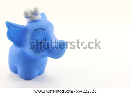 Chef elephant rubber on a white background