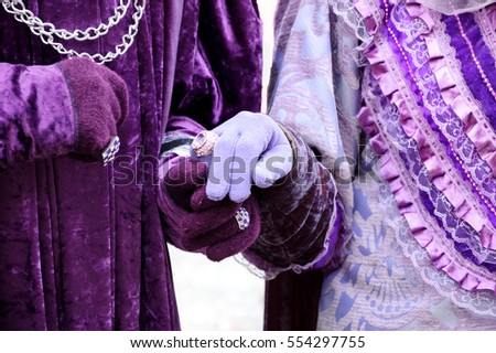 Royal couple at carnival in Venice (Italy)