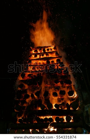 tradition big torch in abbadia san salvatore