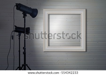 photo studio in wooden room