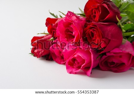 Roses background and frame