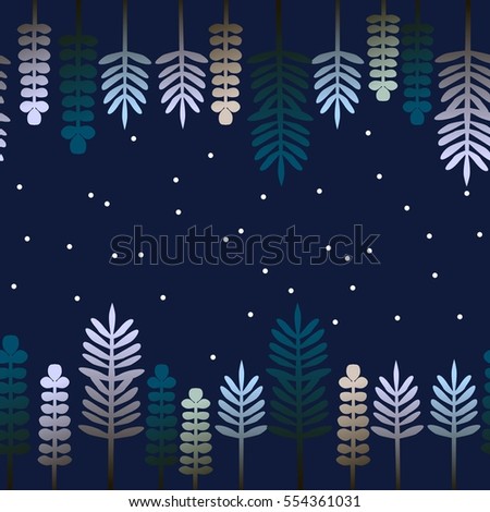 illustration night forest