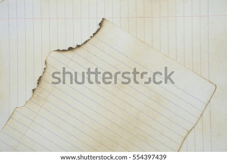 Old lined paper sheet