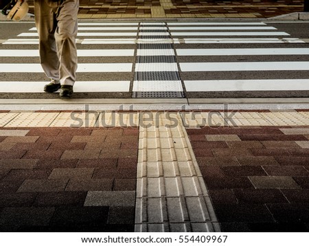 Crosswalk for blind people