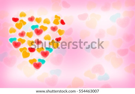 Abstract candy heart shape for background on valentine day.