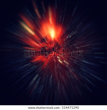 Colorful abstract starburst. Radial background with intense glowing sparkles and stars "The elements of this image furnished by NASA"