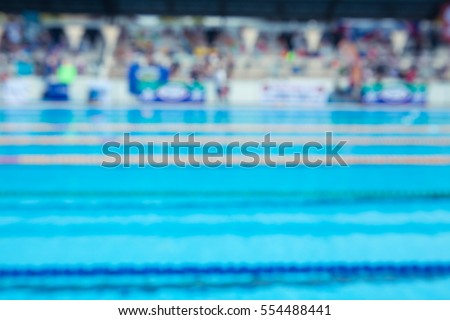 Abstract blurry background of  swimming pool.