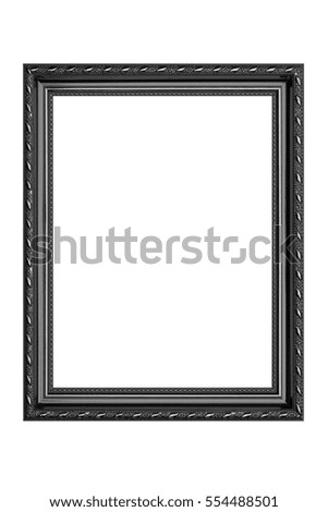 black picture frame isolated on white background